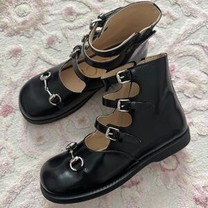 Gucci Black Kids Leather Boots